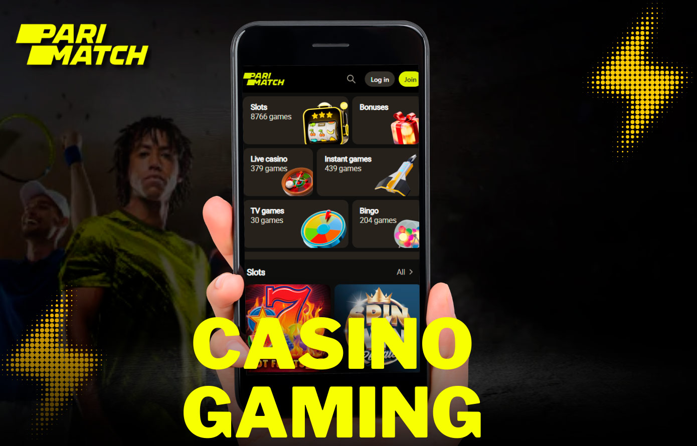 Casino games can be played in the Parimatch app