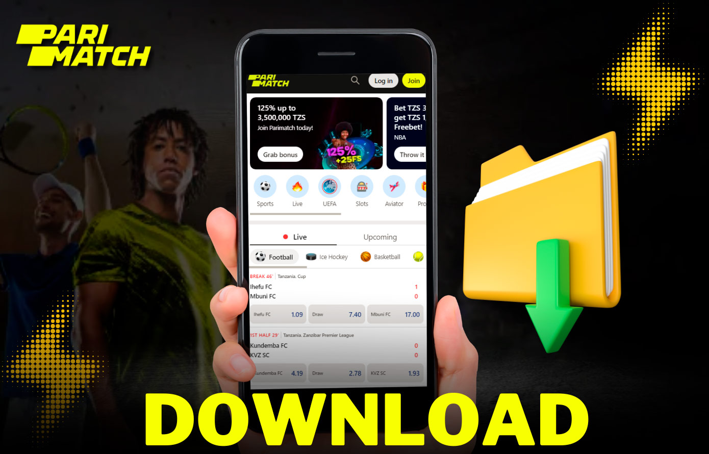The Parimatch app is available for download