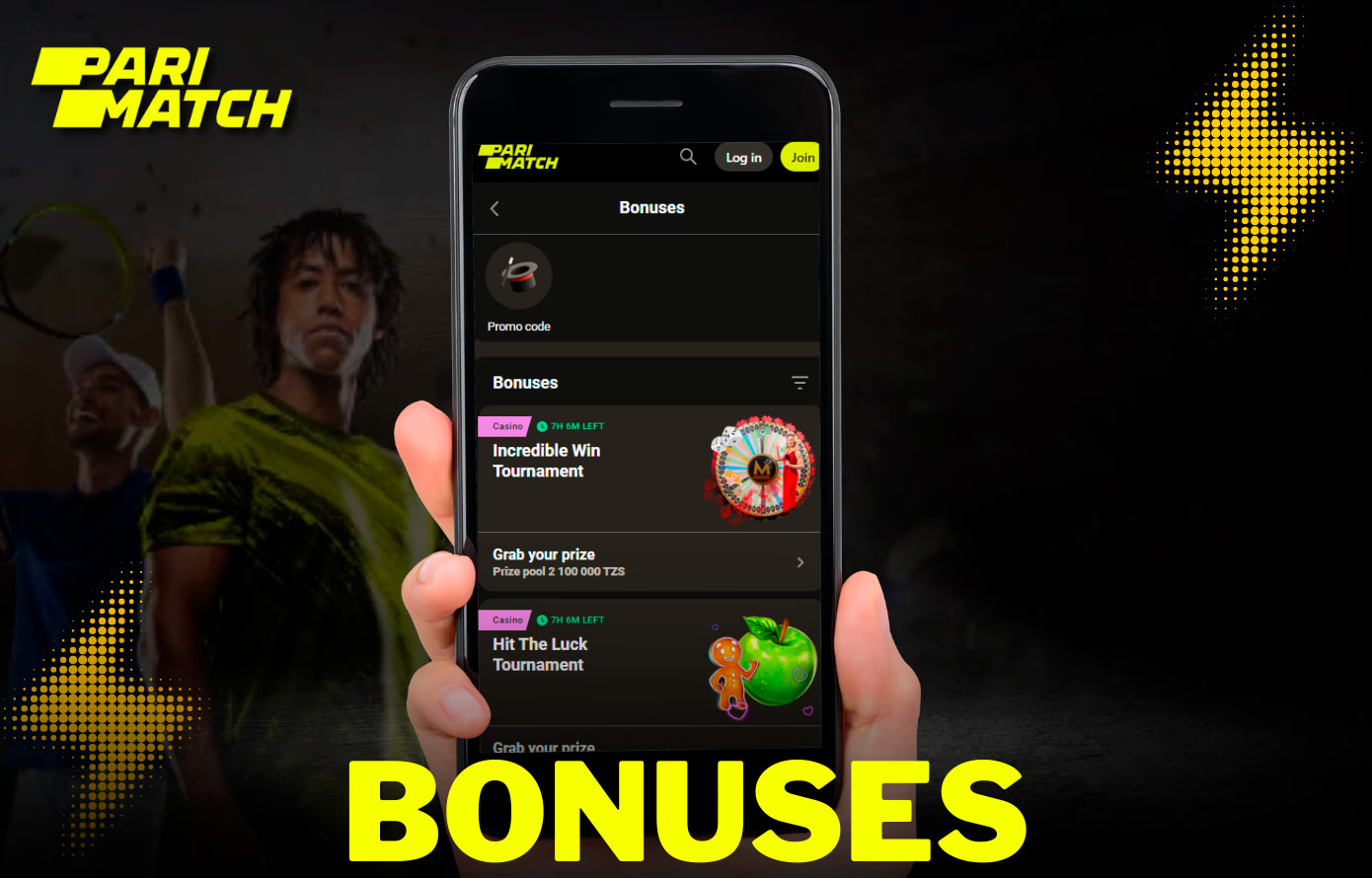 Choice of bonuses with the Parimatch app